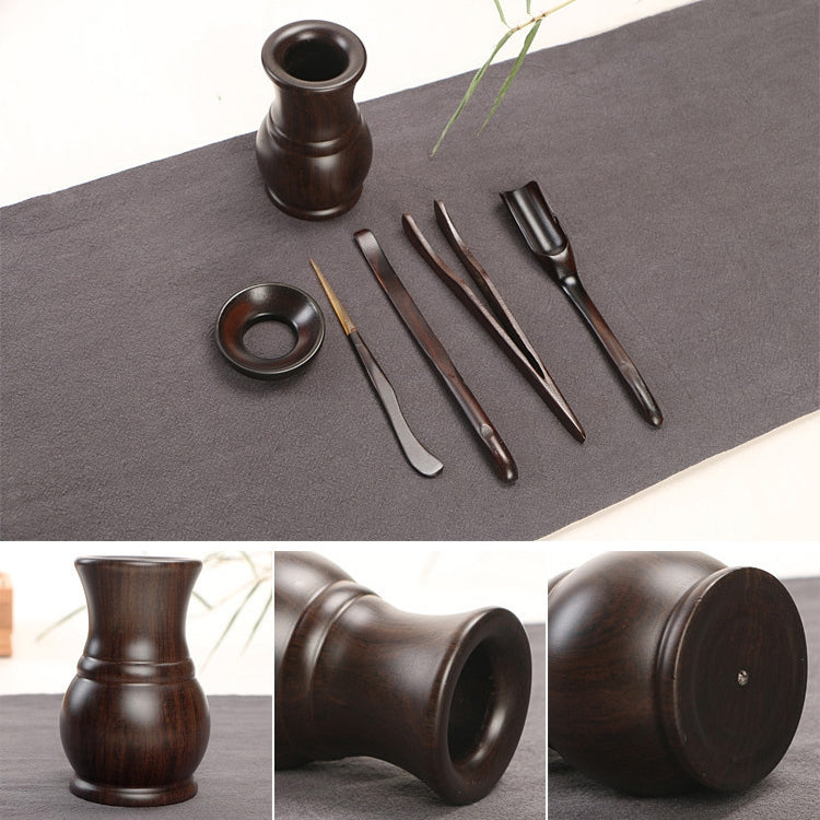 Home Decoration Ebony Wood Tea Set tea Tray Accessories Tea Clip (LJZ170613-1)