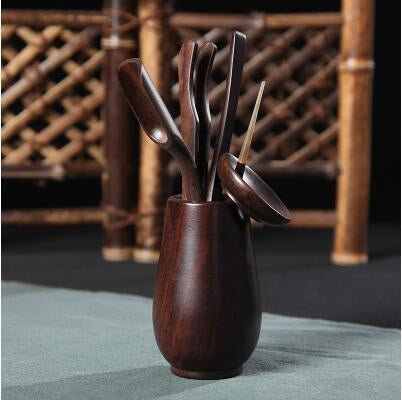 Home Decoration Ebony Wood Tea Set tea Tray Accessories Tea Clip (F81-1)