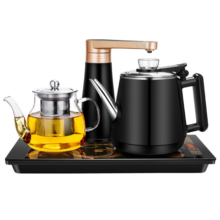 Automatic Stainless Steel Household Pumping Electric Kettle Tea Set (Black Rubber)