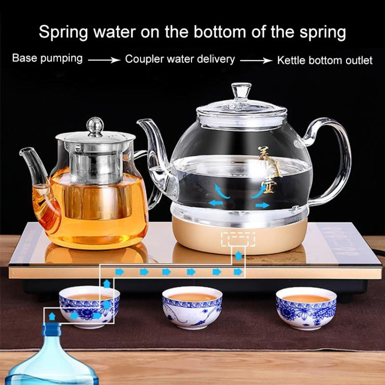 Automatic Bottom Self-suction Type Electromagnetic Tea Stove On The Bottom of The Kettle Household Intelligent Pumping Type Tea Set (Glass Insulation)