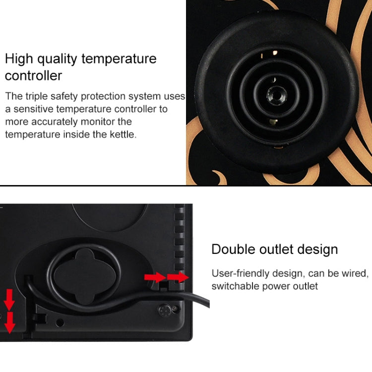 Fully Automatic Water Electric Kettle Home Cooking Water Bottle Pumping Electric Tea Stove Set (Gold Rubber)