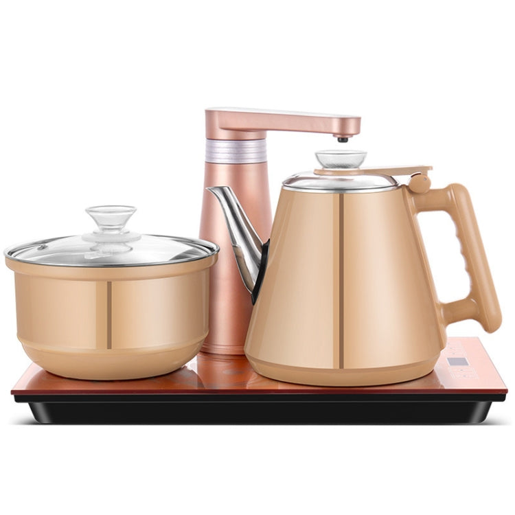 Fully Automatic Water Electric Kettle Home Cooking Water Bottle Pumping Electric Tea Stove Set (Champagne Gold Rubber)