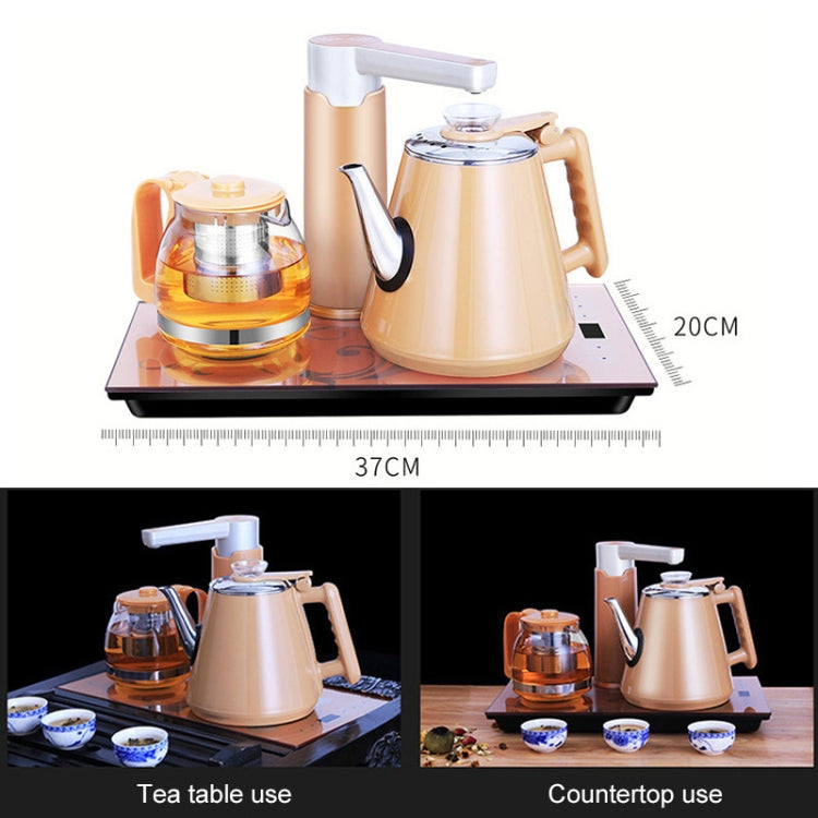 Intelligent Induction Cooker Self-absorption Kettle Household Pumping Tea Set (Gold Rubber)