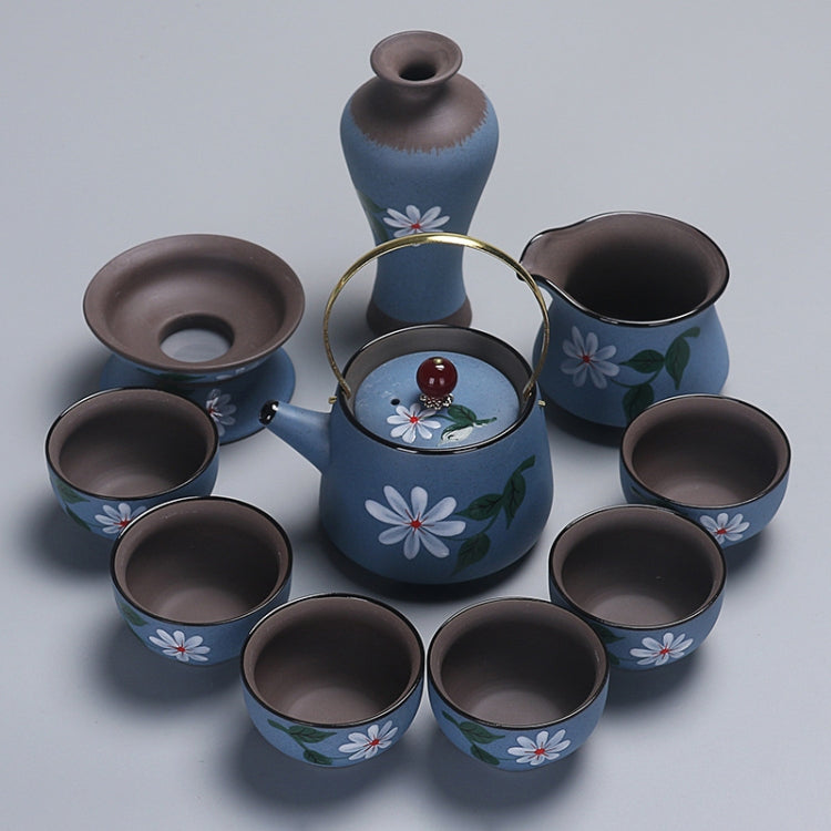 Redware Hand-painted Portable Travel Kung Fu Teaware Tea Cup Set