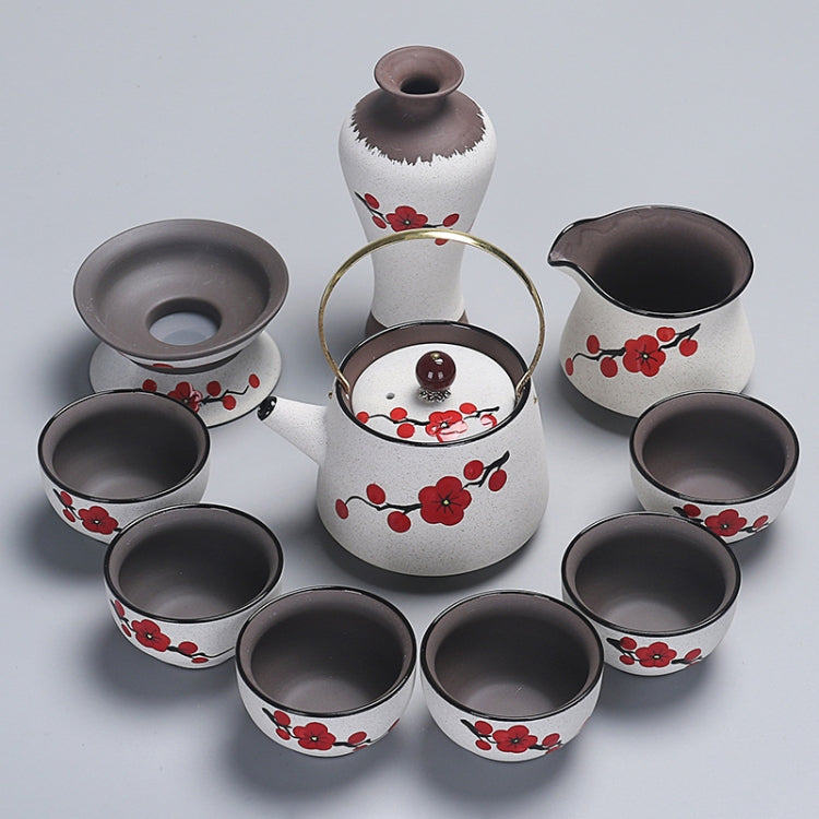 Redware Hand-painted Portable Travel Kung Fu Teaware Tea Cup Set