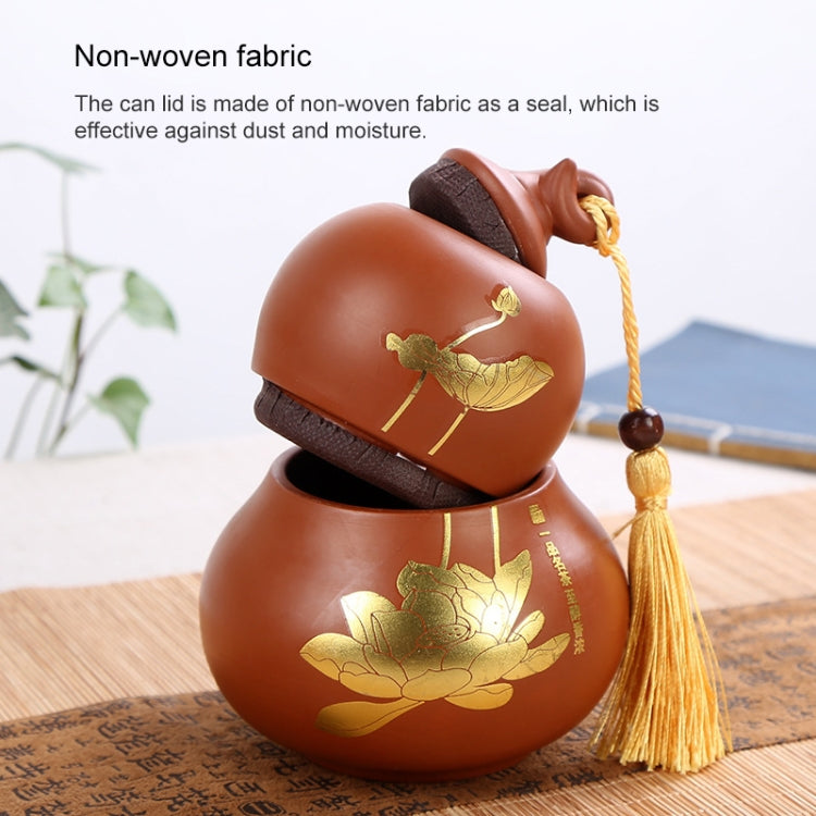 Redware Gourd Shape Mini Tea Pot Storage Moisture-proof Can Sealed Tea Tank