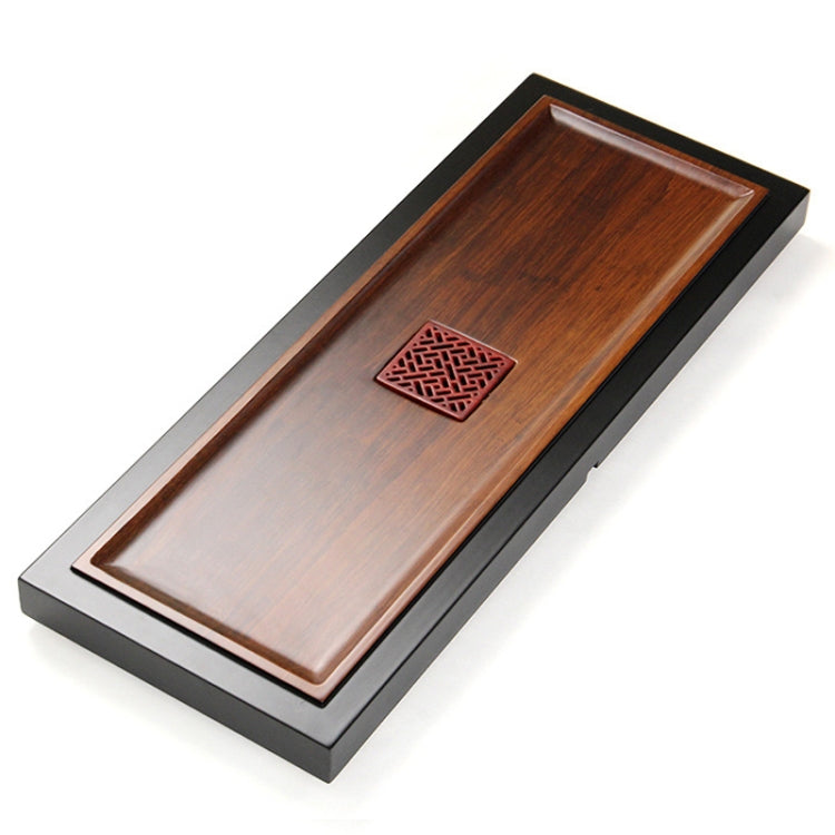 Rectangular Bamboo Tea Tray with Hollow Design, Size: 80 x 31 x 4.3cm