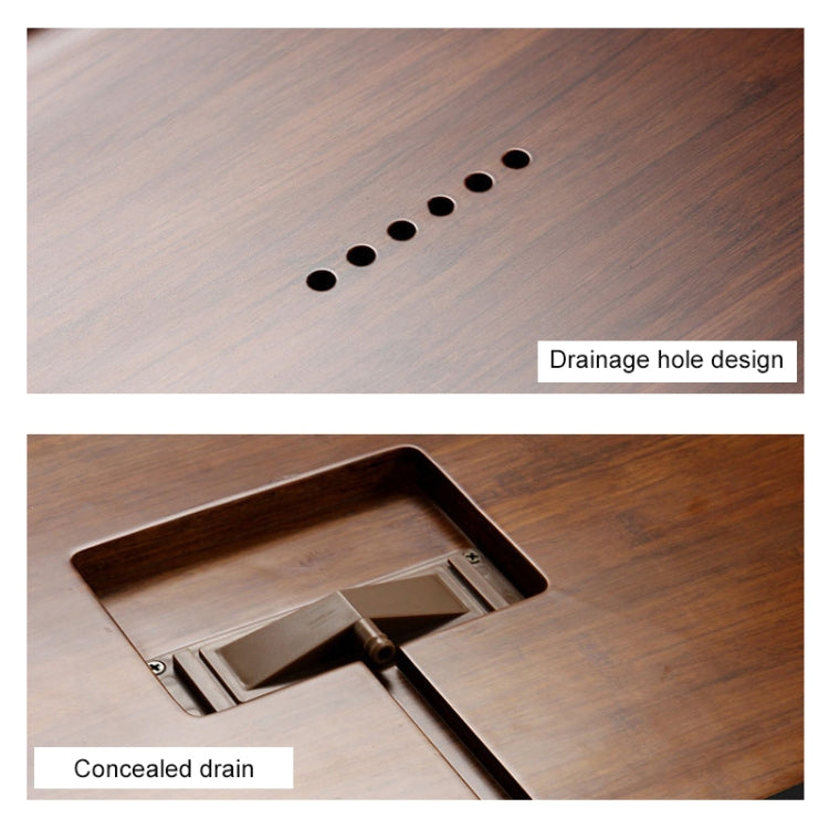 Rectangular Bamboo Tea Tray with Round Holes, Size: 80 x 31 x 4.3cm