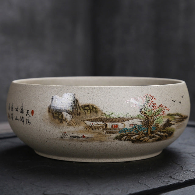 Creative Vintage Stoneware Ceramic Tea Wash Tea Accessories  (1)