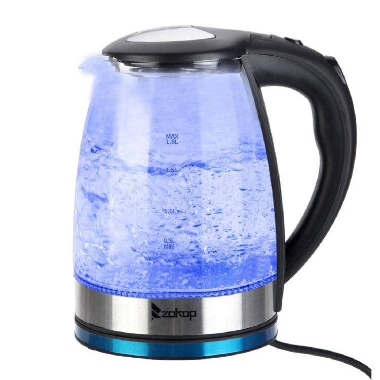 [UK Warehouse] ZOKOP HD-1861-A 220V 2200W 1.8L Colorful Glass Electric Kettle with Filter, Specification:UK Plug