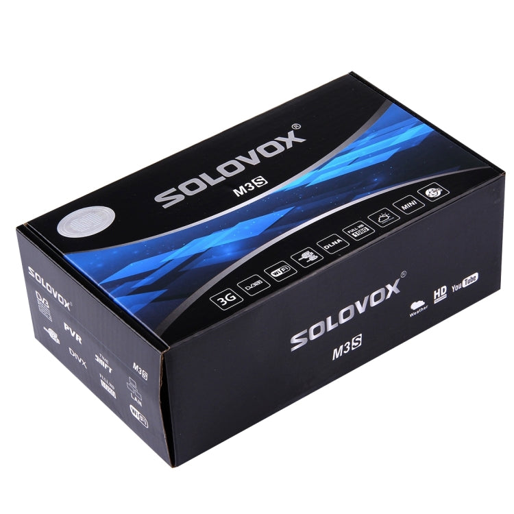 Original SOLOVOX M3S HD Digital Satellite Receiver, Support 1 x USB, USB WiFi & 3G modem / HDMI + AV / YouPorn / Ethernet LAN