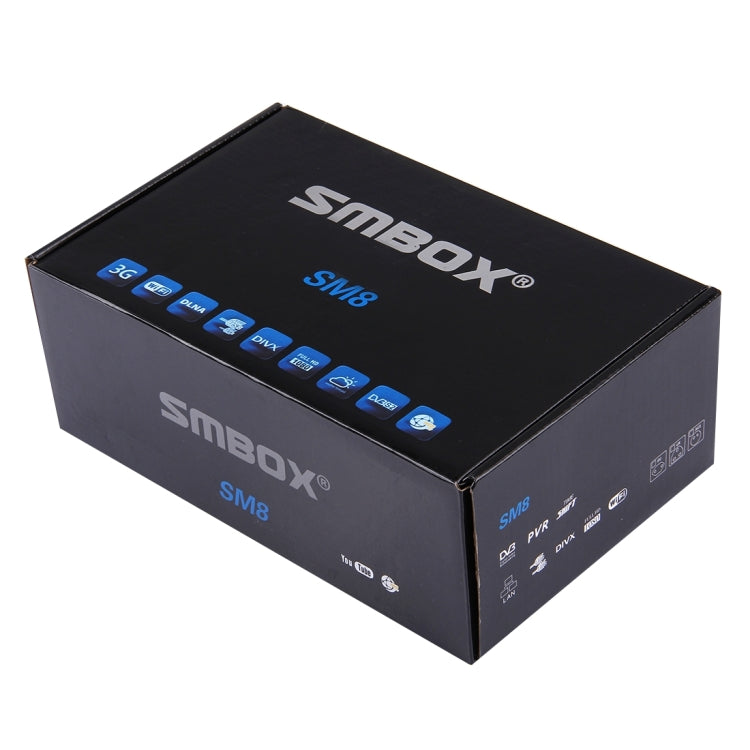 SMBOX SM8 FHD 1080p TV Box HD TV Receiver with Remote Control, Support 3G / WiFi / DLNA / DIVX / DVB-S2 / WEB TV