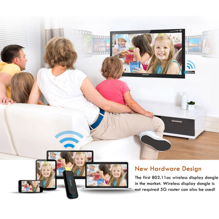 EZCast 5G Wireless WiFi Display Dongle Receiver Airplay Miracast DLNA 1080P HDMI TV Stick for iPhone, Samsung, and other Android Smartphones