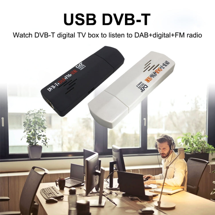 Digital RTL2832U+R820T DVB-T SDR+DAB+FM USB 2.0 Digital TV Dongle / Receiver , with Remote Control(Black)