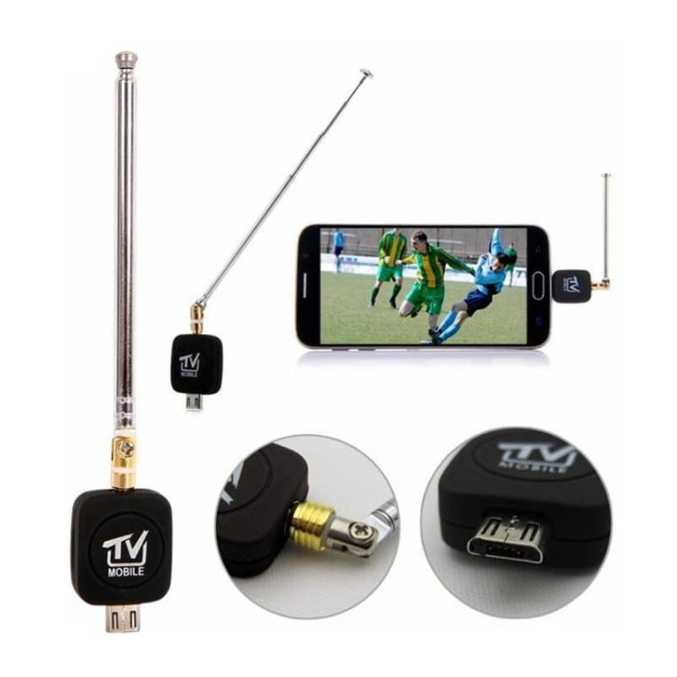 Micro USB DVB-T TV Digital Mobile Tuner Stick Receiver Dongle for Android Phone(Black)