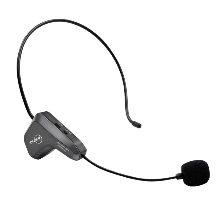 ASiNG WM07 4 x Transmitter + 1 x Receiver Head-mounted Wireless Microphone(Black)