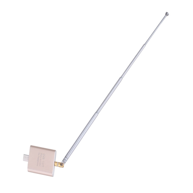 DVB-T2 / DVB-T Portable Micro USB Port Digital TV Receiver Tuner for Android  Phones / Tablet PC with OTG Function(Gold)