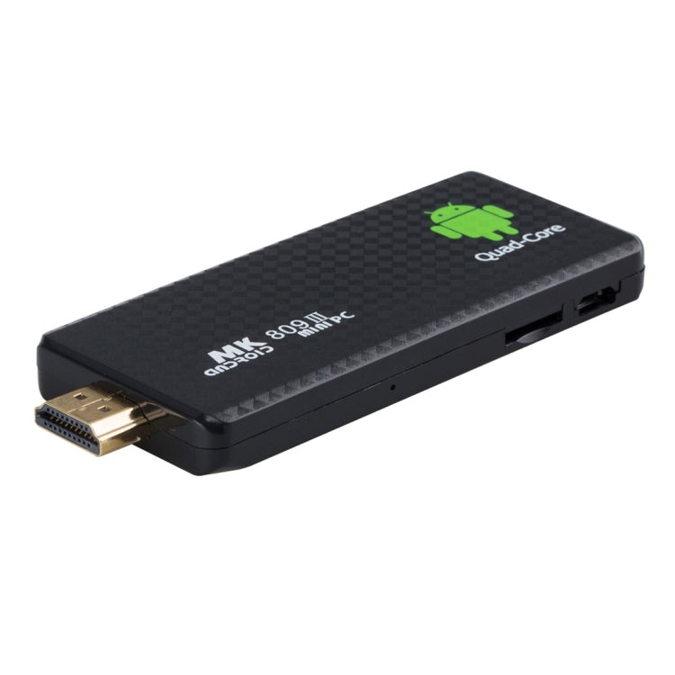 MK809 III Mini PC Android 7.1 TV Stick Dongle, RK3229 Quad Core 1.5GHz, 2GB RAM, 16GB ROM, OTG, HDMI, WiFi, Host, Bluetooth(Black)