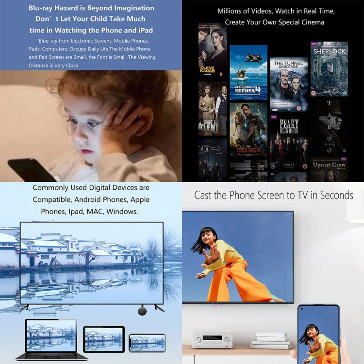 WeCast A28 Wireless WiFi Display Dongle Receiver Airplay Miracast DLNA 1080P HD TV Stick, RK3036 Dual Core Cortex A7(Black)