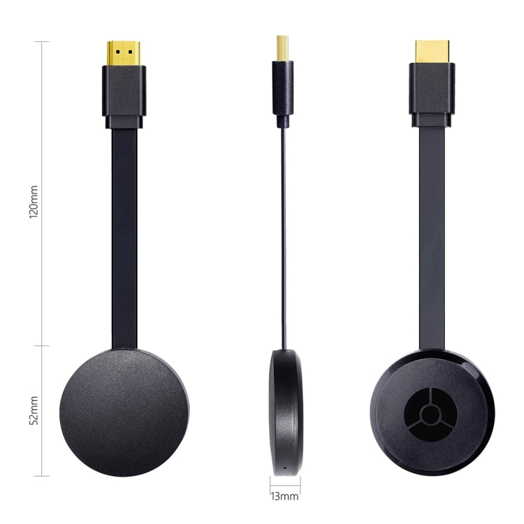 WeCast A28 Wireless WiFi Display Dongle Receiver Airplay Miracast DLNA 1080P HD TV Stick, RK3036 Dual Core Cortex A7(Black)