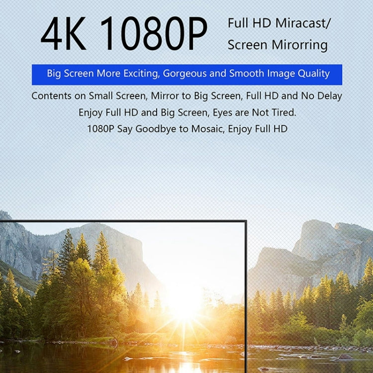 WeCast C39A Wireless 2.4GHz WiFi Display Dongle Receiver Airplay Miracast DLNA 1080P HD TV Stick, RK3036 Dual Core Cortex A7 up to 1.0GHz(Black)