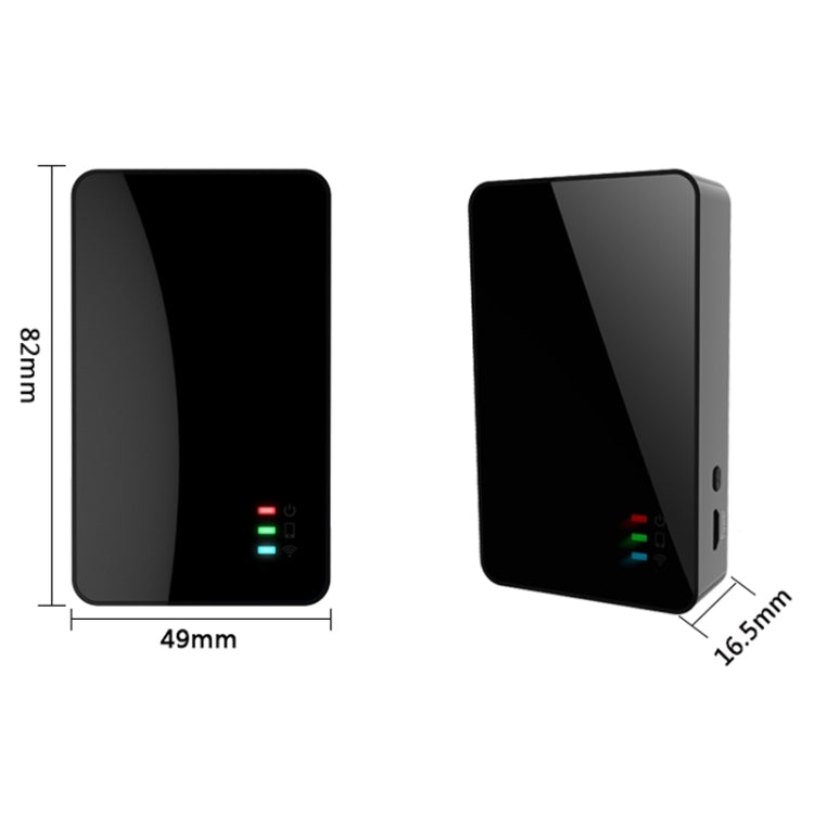 WeCast C28 Wireless WiFi Display DLNA Airplay Miracast Dongle Receiver + Router, RK3036 Dual-core Cortex-A7 up to 1.0GHz, RJ45, AV (Black)