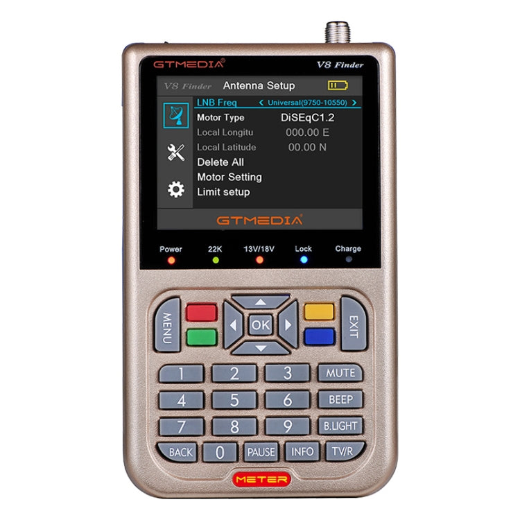 GTMEDIA V8 1080P HD DVB-S2 Digital Satellite Signal Finder Meter, EU Plug