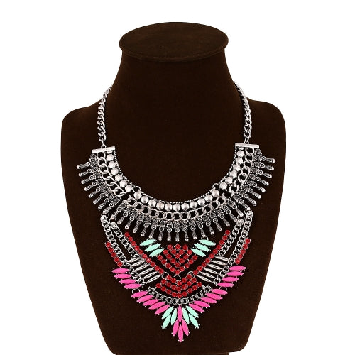 Alloy Inlaid Diamond Long Necklace Chain Clavicle (Colour: color)