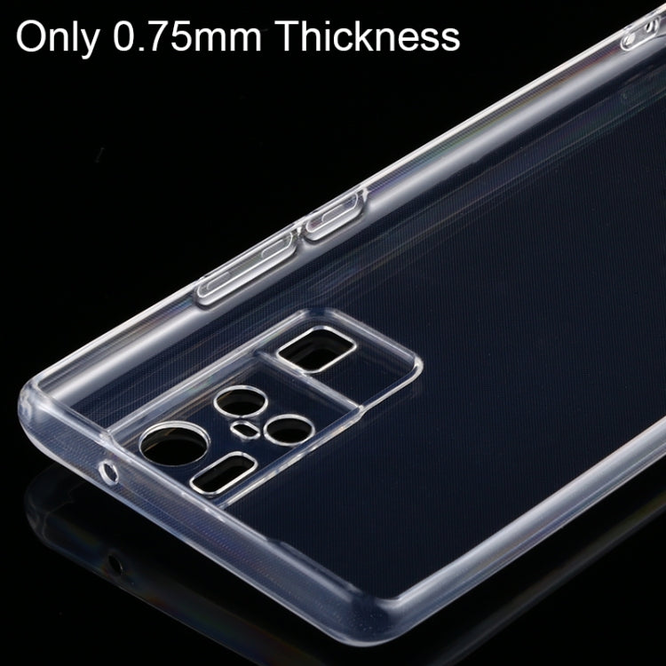 For Vivo X50 Pro+ 0.75mm Ultra-thin Transparent TPU Soft Protective Case
