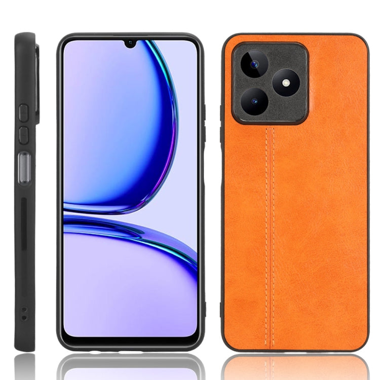 For Realme C53 4G / Narzo N53 4G Sewing Cow Pattern Skin PC + PU + TPU Phone Case