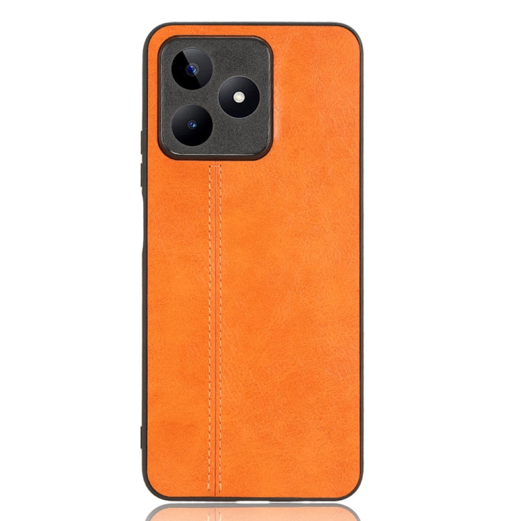 For Realme C53 4G / Narzo N53 4G Sewing Cow Pattern Skin PC + PU + TPU Phone Case