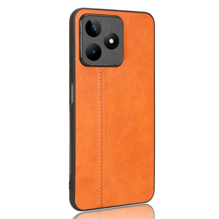 For Realme C53 4G / Narzo N53 4G Sewing Cow Pattern Skin PC + PU + TPU Phone Case