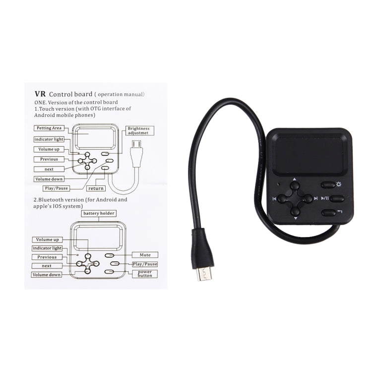 VR8 Box Virtual Reality Glasses Touch Version Smart Control Board for Android Mobile Phones with OTG Function(Black)