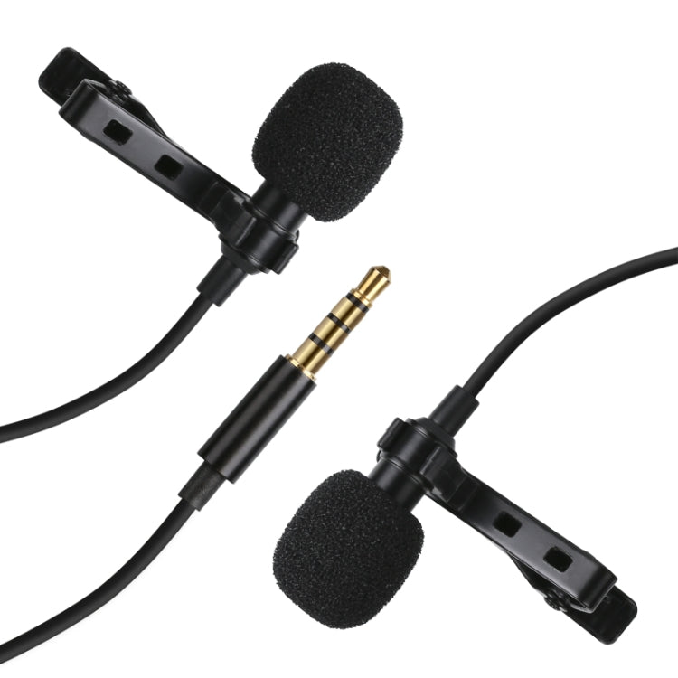 MC-LM300 Double Lavalier Recording Omnidirectional Microphone, Length: 4m