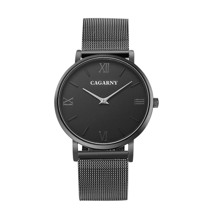 CAGARNY 6812 Concise Style Ultra Thin Quartz Wrist Watch with Stainless Steel Band