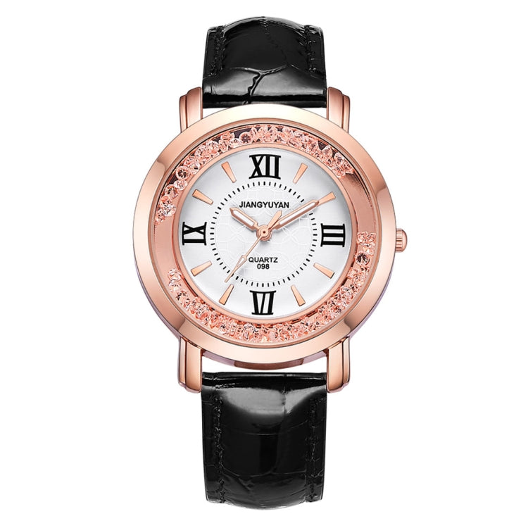 1745 JIAYUYAN Fashion Women Quartz Wrist Watch with PU Leather Band and Alloy Watch Case