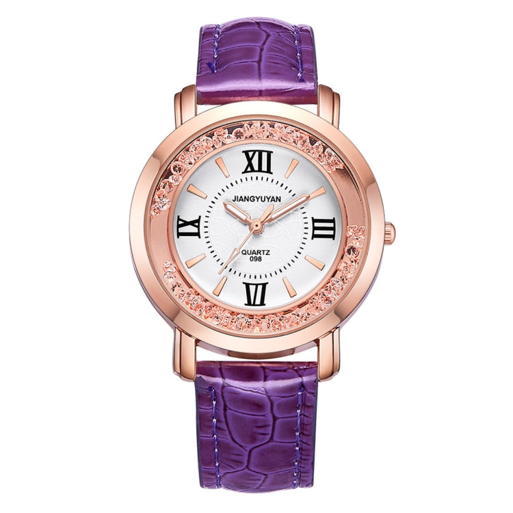 1745 JIAYUYAN Fashion Women Quartz Wrist Watch with PU Leather Band and Alloy Watch Case