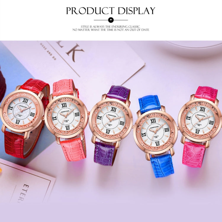 1745 JIAYUYAN Fashion Women Quartz Wrist Watch with PU Leather Band and Alloy Watch Case