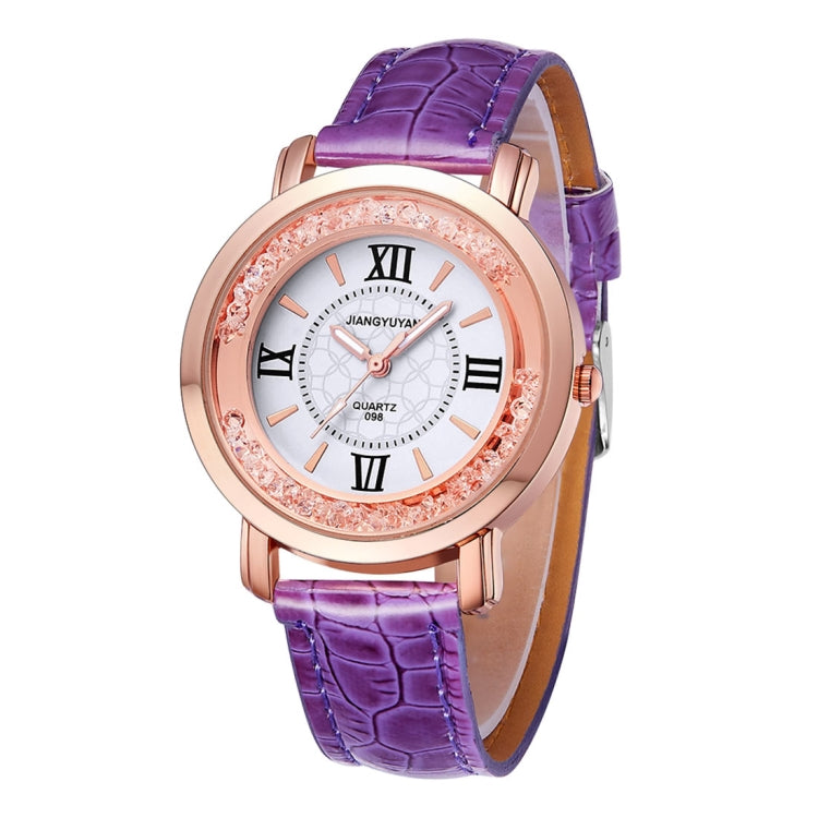 1745 JIAYUYAN Fashion Women Quartz Wrist Watch with PU Leather Band and Alloy Watch Case