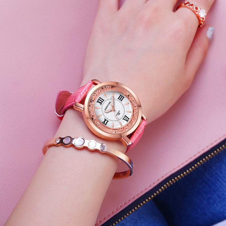 1745 JIAYUYAN Fashion Women Quartz Wrist Watch with PU Leather Band and Alloy Watch Case