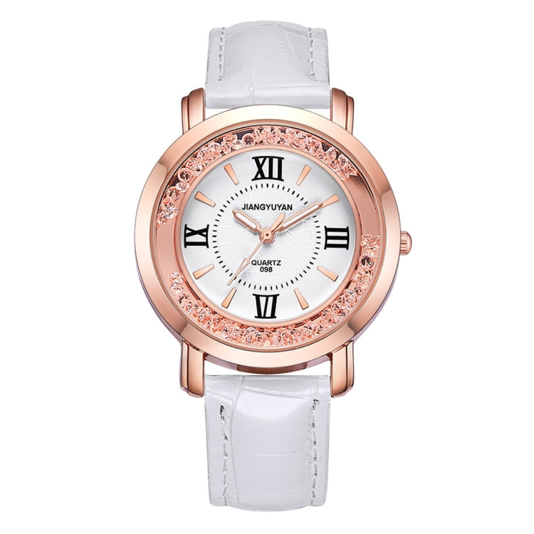 1745 JIAYUYAN Fashion Women Quartz Wrist Watch with PU Leather Band and Alloy Watch Case