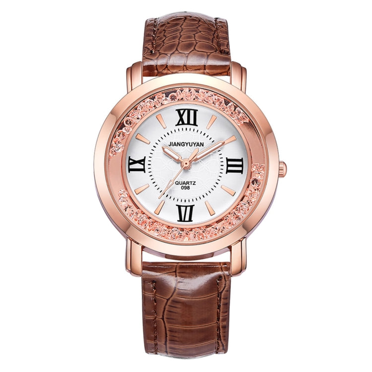 1745 JIAYUYAN Fashion Women Quartz Wrist Watch with PU Leather Band and Alloy Watch Case