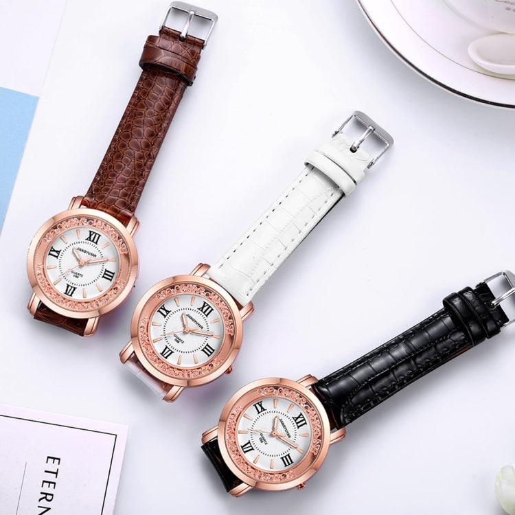 1745 JIAYUYAN Fashion Women Quartz Wrist Watch with PU Leather Band and Alloy Watch Case