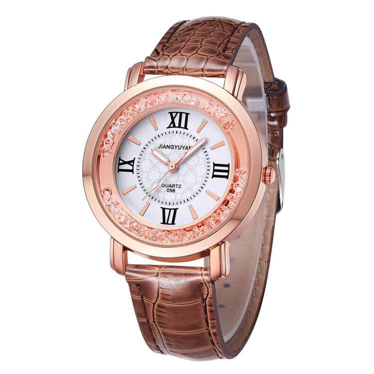 1745 JIAYUYAN Fashion Women Quartz Wrist Watch with PU Leather Band and Alloy Watch Case