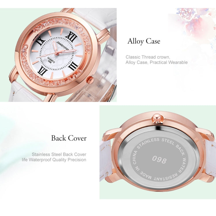 1745 JIAYUYAN Fashion Women Quartz Wrist Watch with PU Leather Band and Alloy Watch Case