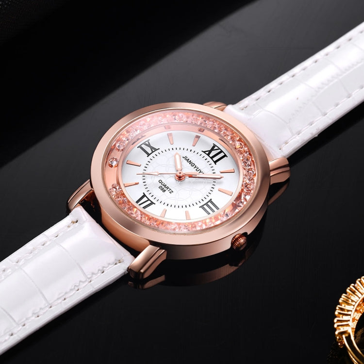 1745 JIAYUYAN Fashion Women Quartz Wrist Watch with PU Leather Band and Alloy Watch Case