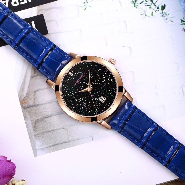 1661 JIAYUYAN  Quartz Wrist Watch Starry Sky Dial with Calendar & Leather Strap/Band & Alloy Case  Watch For Women