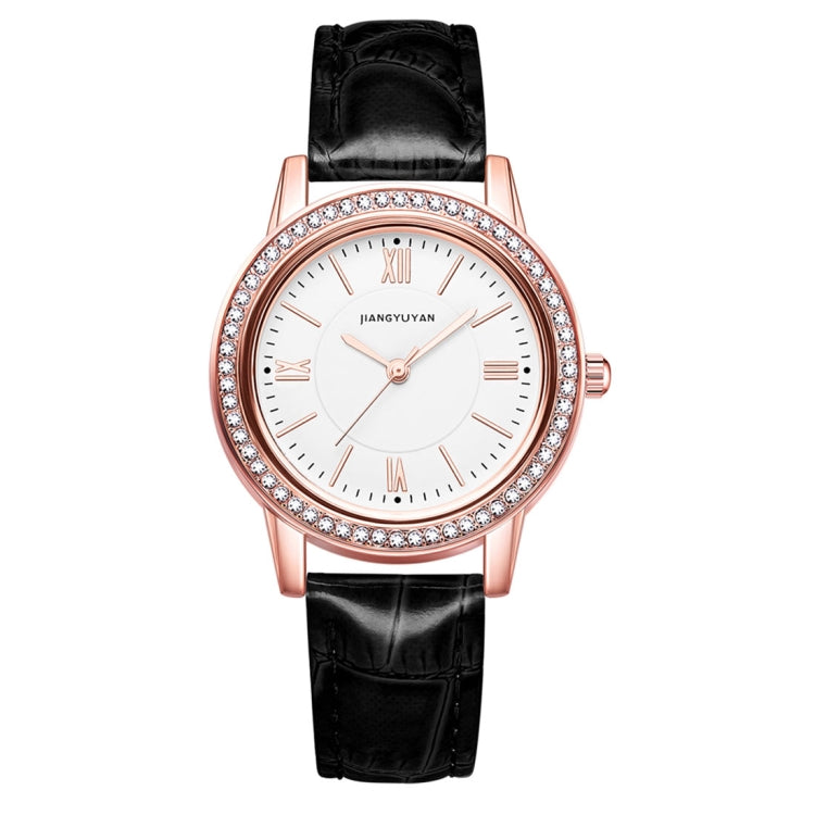 1665JIAYUYAN Fashion  Women Quartz Wrist Watch with PU Leather band and alloy watch case