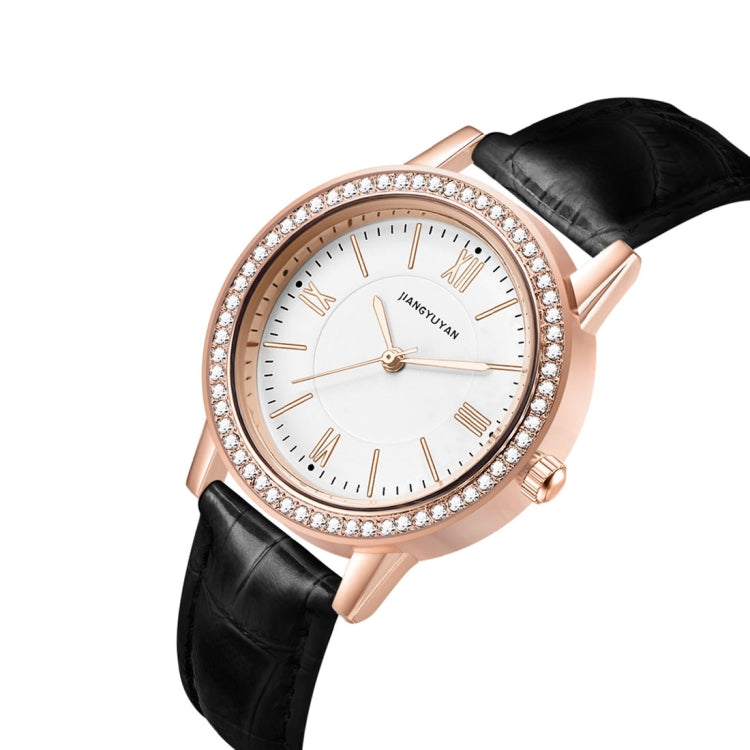 1665JIAYUYAN Fashion  Women Quartz Wrist Watch with PU Leather band and alloy watch case