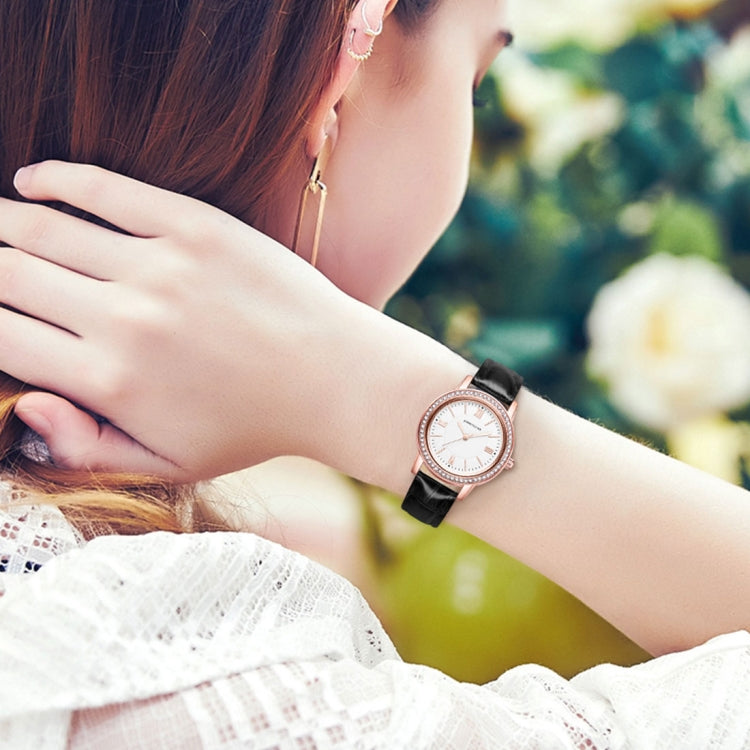 1665JIAYUYAN Fashion  Women Quartz Wrist Watch with PU Leather band and alloy watch case